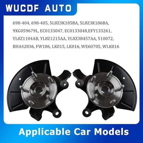 2Pcs Front Left and Right Steering Knuckle Bearing Hub Assembly 698-405 698-404 LK015 LK016 For Ford Escape 2005-2012 For Mazda Tribute 2005-2011 For Mercury Mariner 2005-2011 in Kuwait