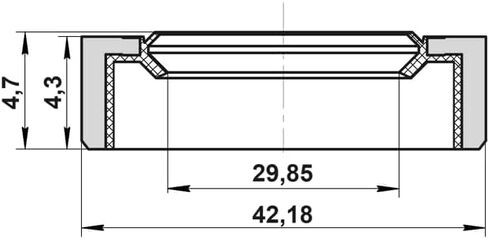 Febest 95BCY-30420405X HALF SHAFT OIL SEAL 29.85X42.18X4.3X4.7 For 23124159 in Saudi Arabia