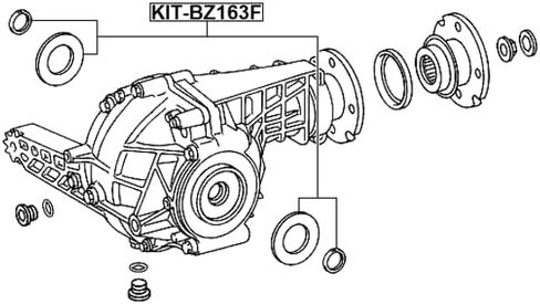 Febest KIT-BZ163F DIFFERENTIAL-PINION SEAL For 1639970146 in Saudi Arabia