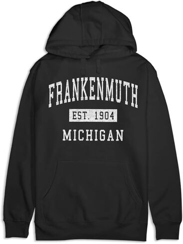 Hometown Apparel Frankenmuth Michigan Classic Established Premium Cotton Hoodie in Saudi Arabia