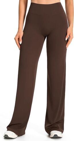 JOYSPELS Straight Leggings Bottoms Wide Leg Pants for Women 31.5"/34"/36.5" High Waist Stretch Casual Yoga Pants Workout in Saudi Arabia