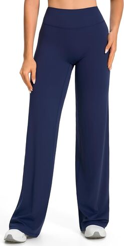 JOYSPELS Straight Leggings Bottoms Wide Leg Pants for Women 31.5"/34"/36.5" High Waist Stretch Casual Yoga Pants Workout in Saudi Arabia