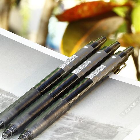 قلم جل فائق الدقة مقاس 0.4 مم - حبر أسود سريع الجفاف وكرة دوارة خالية من التلطخ للكتابة الدقيقة، عدد 8 (درجة احترافية، مثالي للامتحانات والاستخدام المكتبي) in Kuwait