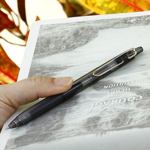 قلم جل فائق الدقة مقاس 0.4 مم - حبر أسود سريع الجفاف وكرة دوارة خالية من التلطخ للكتابة الدقيقة، عدد 8 (درجة احترافية، مثالي للامتحانات والاستخدام المكتبي) in Kuwait