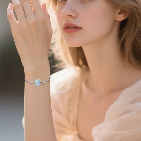 Lotus Bracelets Sterling Silver Lotus Om Bracelet Flower Jewelry Gifts for Women in Saudi Arabia