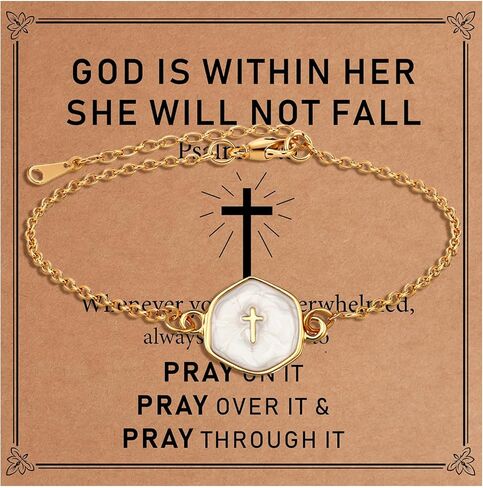 Kenning Cross Bracelet Christian Gifts for Women Religious Adjustable Cross Bracelet Inspirational with Bible Verse Card for Women Jewelry Birthday Gift in Saudi Arabia