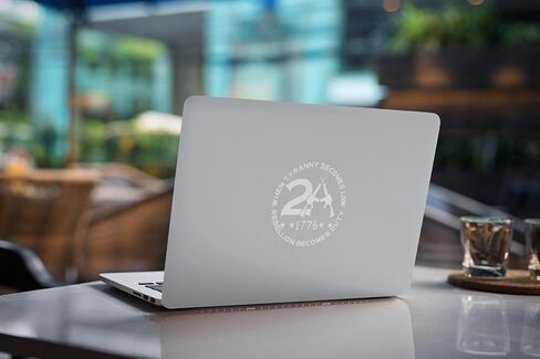 AG - When Tyranny Becomes Law Rebellion Becomes Duty 2nd Amendment 1776 Gun Rights Decal Sticker Patriotic Stickers for Car Truck SUV Windows Laptop 5.5 in White in Kuwait