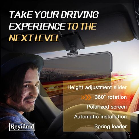 موسع واقي الشمس للسيارة، وصلة حاجب السيارة المستقطبة المضادة للوهج مع عدسة كتلة للأشعة فوق البنفسجية، مانع عالمي للشمس قابل للتعديل، يحمي من وهج الشمس والعمى الثلجي لسيارات الدفع الرباعي والشاحنات وسيدان in Kuwait