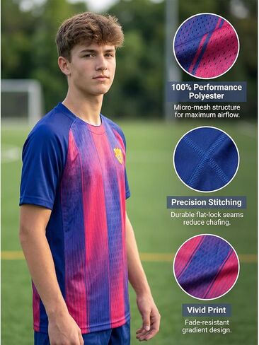 Ryina Kids Soccer Jersey Athletic Sports Shirt with Short Set Breathable Lightweight Training Uniform, Soccer fans gifts in Saudi Arabia