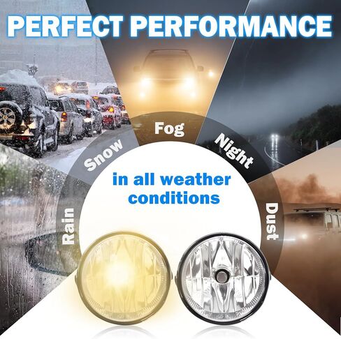Fog Lights Assembly Compatible with 2007-2013 Ford Expedition / 2008-2011 Ford Ranger Front Bumper Driving Fog Lamps Replacement Halogen Lights Clear Lens in Saudi Arabia