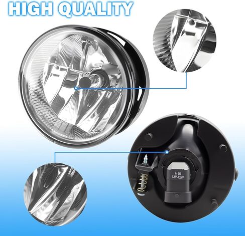 Fog Lights Assembly Compatible with 2007-2013 Ford Expedition / 2008-2011 Ford Ranger Front Bumper Driving Fog Lamps Replacement Halogen Lights Clear Lens in Saudi Arabia