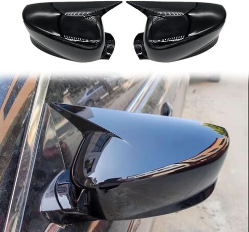Pair Glossy Black Rearview Mirror Cap Cover Trim For Honda Accord 9th 2014 2015 2016 2017 (Carbon Fiber) in Saudi Arabia