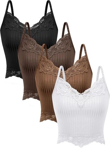 Bencailor Lace Y2k Tank Tops Fairy Grunge Clothes Crop Tops Lace Patchwork Cami Ribbed Knitted Tank for Women in Saudi Arabia