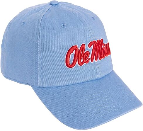 قبعة بيسبول من Desert Cactus Ole Miss University of Mississippi Rebels U of M قبعات مطرزة ذات حواف قابلة للتعديل للبالغين (نمط D1) أزرق in Saudi Arabia