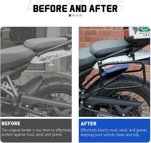 For Himalayan 450 2024> ABS Plastic Hugger Extension Guerrilla 450 Accessories Rear Fender Extender Splash Mudguard in Kuwait