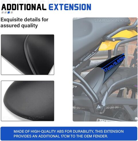 For Himalayan 450 2024> ABS Plastic Hugger Extension Guerrilla 450 Accessories Rear Fender Extender Splash Mudguard in Kuwait