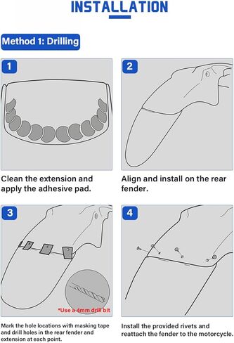 For Himalayan 450 2024> ABS Plastic Hugger Extension Guerrilla 450 Accessories Rear Fender Extender Splash Mudguard in Kuwait