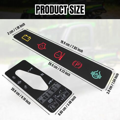 M117670 Dash Panel Decal Instrument Panel Indicator Label and M127539 Shift Quadrant Label for Jo-hn Deere 4X2 6X4 Gator Utility Vehicle in Kuwait