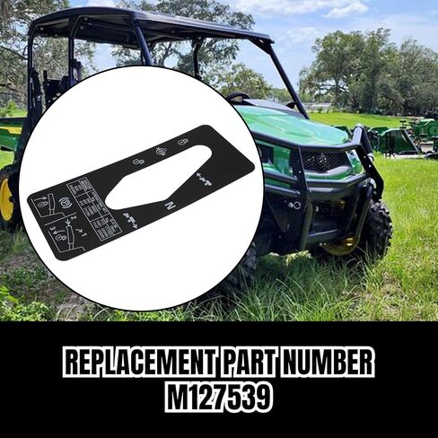 M117670 Dash Panel Decal Instrument Panel Indicator Label and M127539 Shift Quadrant Label for Jo-hn Deere 4X2 6X4 Gator Utility Vehicle in Kuwait