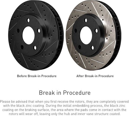 R1 Concepts Front and Rear Brake Kit For 2016-2021 Honda Civic| Drilled Slotted Brake Rotors| Ceramic Brake Pads and Rotors Kit in Saudi Arabia