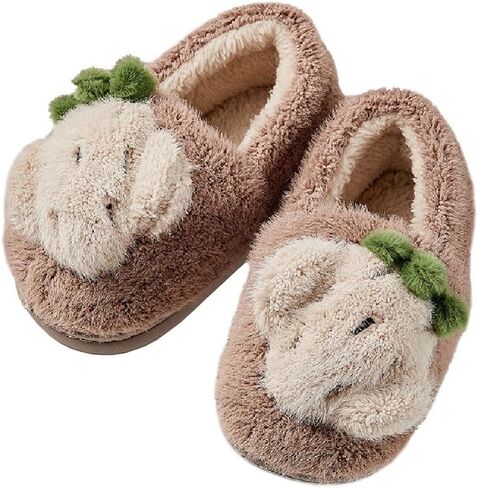 Toddler Boys Girls House Slippers Kids Cute Slippers with Memory Foam Plush Warm Winter House Shoes Non Slip for Indoor and Outdoor in Kuwait