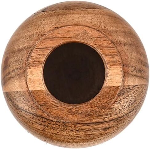 مزهرية كيمونا من خشب أكاسيا مزهرية زهور المزرعة العتيقة للمنزل والمكتب ورف طاولة المكتب وديكورات الشرفة (4 بوصة × 4 بوصة × 6 بوصة) in Kuwait