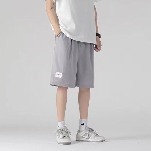 Men's Summer Lightweight Ice Silk American Streetwear Loose Athletic Lounge Pants Breathable Moisture Wicking Daily Wear in Saudi Arabia