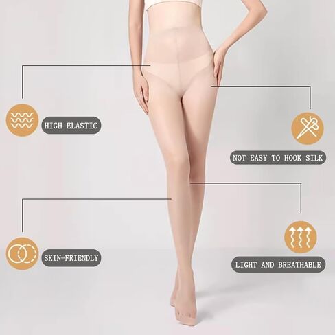 Women's Sheer Tights 20D，High Waist Control Top Pantyhose with Reinforced Toes in Saudi Arabia