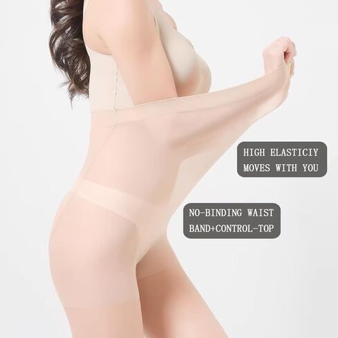 Women's Sheer Tights 20D，High Waist Control Top Pantyhose with Reinforced Toes in Saudi Arabia