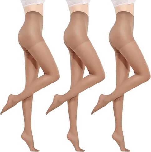 Women's Sheer Tights 20D，High Waist Control Top Pantyhose with Reinforced Toes in Saudi Arabia