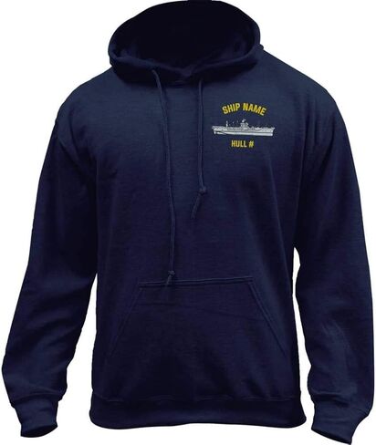 Customizable U.S. Navy Ship Blue Ridge Class Pullover Hoodie in Saudi Arabia