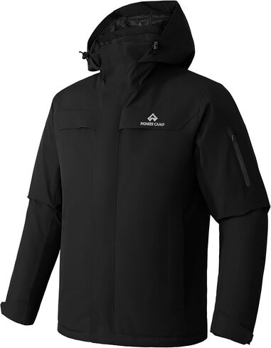 Pioneer Camp Men's Waterproof Ski Jacket Insulated Winter Snow Coat Warm Windproof Mountain Snowboard Hooded Raincoat Gear in Kuwait