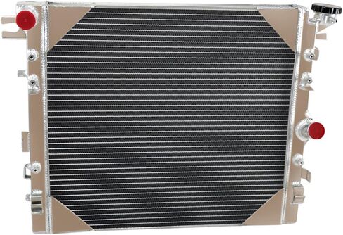 ALLOYWORKS Aluminum Radiator for 2007-2015 Jeep Wrangler JK Radiator 3.6L 3.8L V6 GAS Crossflow Radiator, OEM CC2957, 68143886AA, 1 Row Core Full Aluminum Radiators, Only for Manual in Saudi Arabia