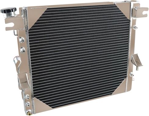 ALLOYWORKS Aluminum Radiator for 2007-2015 Jeep Wrangler JK Radiator 3.6L 3.8L V6 GAS Crossflow Radiator, OEM CC2957, 68143886AA, 1 Row Core Full Aluminum Radiators, Only for Manual in Saudi Arabia