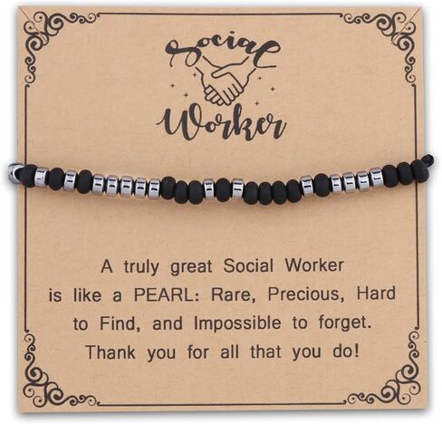 MAOFAED Social Worker Morse Code Bracelet, Social Worker Appreciation Gift, Secret Message Jewelry, LSW, SW, Graduation Gifts in Saudi Arabia