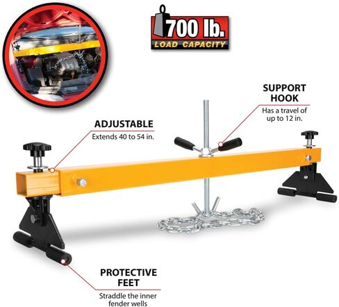 Performance Tool W41018 Adjustable Engine Support for Vehicle Maintenance, Yellow, 700-lb Capacity in Saudi Arabia
