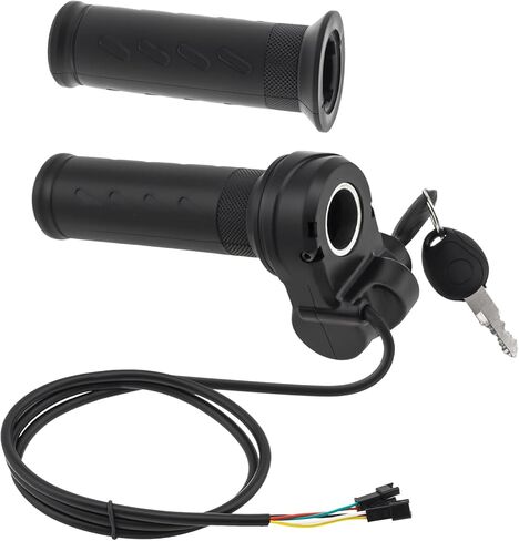 Full Twist Throttle Ridstar Q20, 3-Pin Universal Waterproof Ebike Throttle with 2 Keys,Compatible with Electric Scooter & EBike,Tool-Free Installation on Standard 22.2mm Handlebars in Kuwait