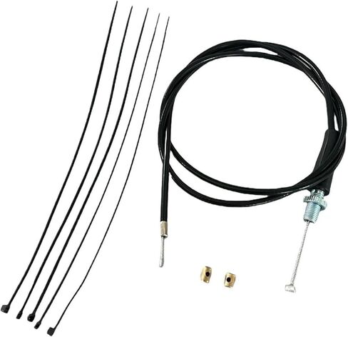 QINGBY 50 inch Throttle Cable Black with Cable Stop Clamp for Coleman BT200X CT200U CT200U-EX Massimo Warrior MB200 Mini Bike 212cc 196cc Baja Doodle Bug DB30 CT100U Motovox MBX10 MBX11 79cc Parts in Kuwait