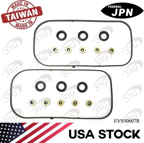 Engine Valve Cover Gasket Compatible with Acura & Honda & Saturn Model MDX & RL & TL & Accord & Odyssey & Pilot & Ridgeline & Vue with Engine Base 3.0L 3.2L 3.5L V6 3.7L V6 (Rep# VS50607R) - EVS50607R in Kuwait