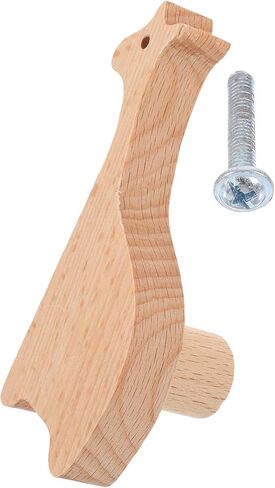 Giraffe Wooden Drawer Pull Handle Solid Beech Wood Animal Cabinet Knobs Decorative Cupboard Handles for ’ Room Furniture Nursery Dresser Accents with Screws in Kuwait