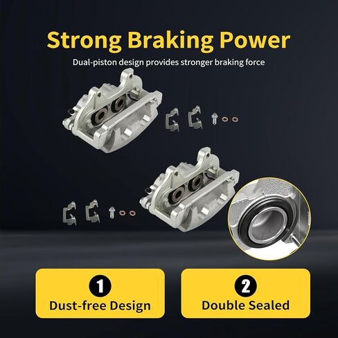 Front Left & Right Brake Calipers Fit for Chrysler 300 2012-2021, Chrysler 200 2013-2014, Dodge Charger/Challenger 2012-2021, Avenger 2013-2014 18-B5016A 18-B5017A in Saudi Arabia