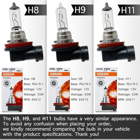 H9 64213 DOT Original Standard Halogen Bulb 12V 65W 3800K PGJ19-5 Made in Germany in Saudi Arabia