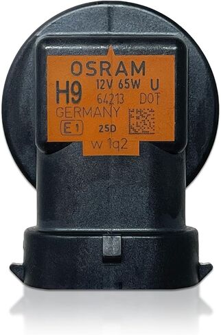 H9 64213 DOT Original Standard Halogen Bulb 12V 65W 3800K PGJ19-5 Made in Germany in Saudi Arabia