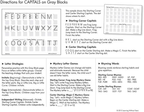 Learning Without Tears Gray Black Paper- Handwriting Without Tears®- Trans K–Grade 1, Print Capitals and Numbers Practice Paper, Letter Formation, Beginning Handwriting- for School or Home Use in Kuwait