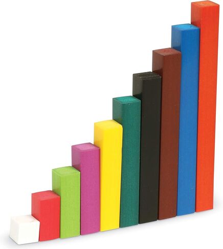 Cuisenaire Rods Kit for Fractions, Wood, Grades 4-6 (12 Trays, 1 Set of Overhead Rods, and Book) in Saudi Arabia