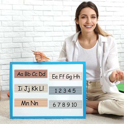 300 Sheets Neutral Color Sentence Strip 6 Colors Lined Word Learning Strip for Classroom Office Home Teacher Handwriting Supplies, 12 x 3 in in Saudi Arabia