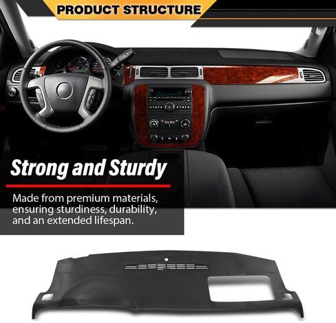 Dash Cover Cap Compatible with 2007-2014 Chevy Tahoe Avalanche Suburban Yukon 2007-2014/2007-2013 Silverado LTZ GMC Sierra SLT TPE Material in Saudi Arabia