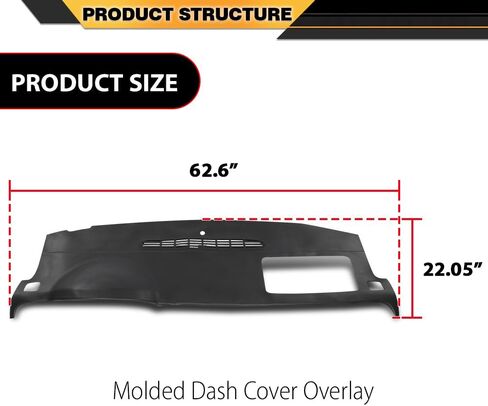 Dash Cover Cap Compatible with 2007-2014 Chevy Tahoe Avalanche Suburban Yukon 2007-2014/2007-2013 Silverado LTZ GMC Sierra SLT TPE Material in Saudi Arabia