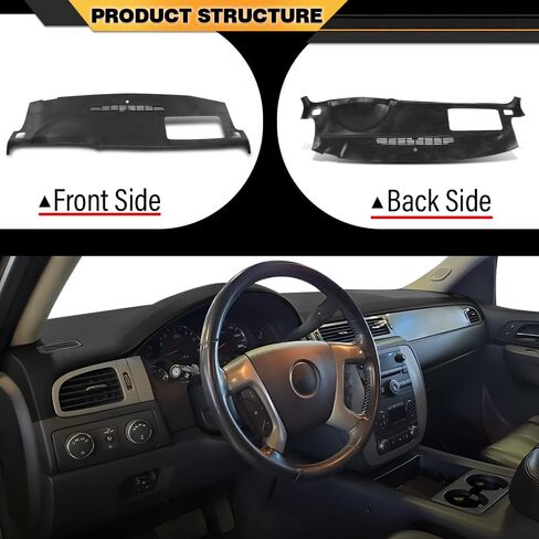 Dash Cover Cap Compatible with 2007-2014 Chevy Tahoe Avalanche Suburban Yukon 2007-2014/2007-2013 Silverado LTZ GMC Sierra SLT TPE Material in Saudi Arabia