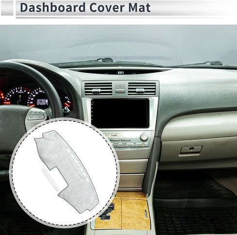 Dashboard Cover Anti-Slip/Anti Dust Dash Cover Mat Carpet for Toyota Camry 2007-2011 Flannel Gray in Saudi Arabia
